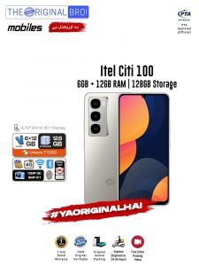Itel City 100 - 6GB RAM - 128GB Storage - Grey - Easy Monthly Installments - PTA Approved - 1 Year Brand Warranty - The Original Bro Mobiles - TOB73